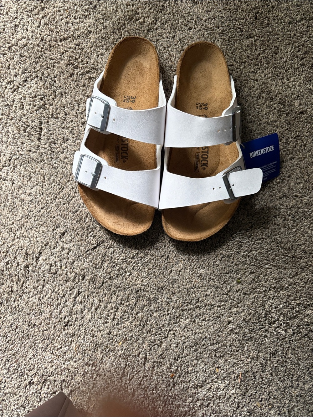 Birkenstock Women White Double-Strap Slide Sandals